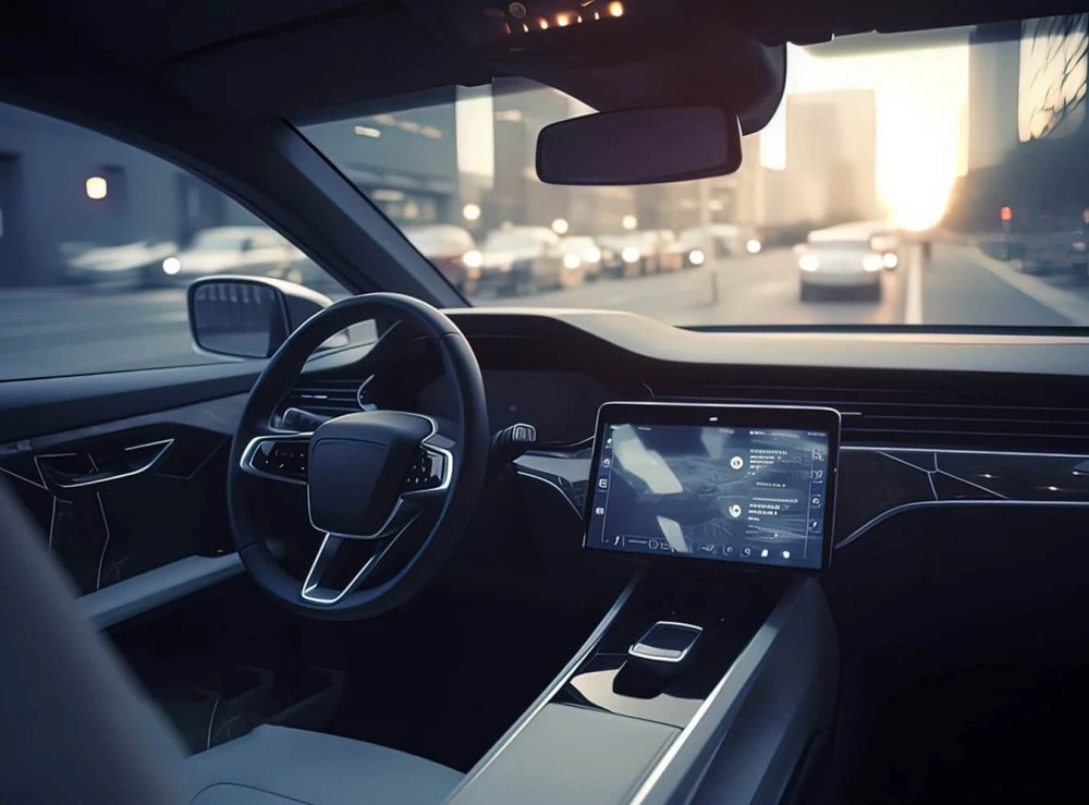 AG AR AF coatings applied on automotive display surfaces