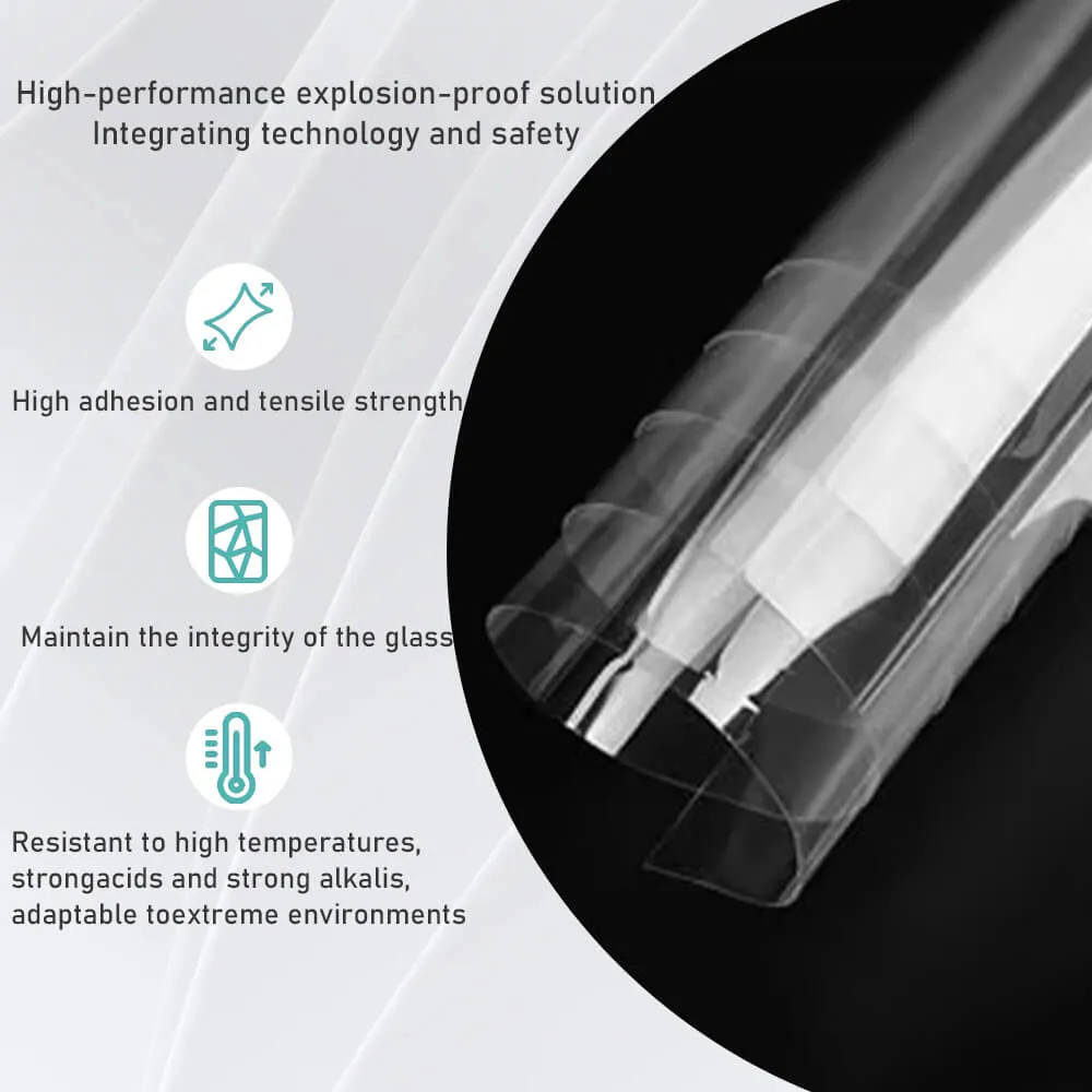 Kaixin explosion-proof film roll with advantages highlighted: high adhesion, structural integrity, and environmental resistance