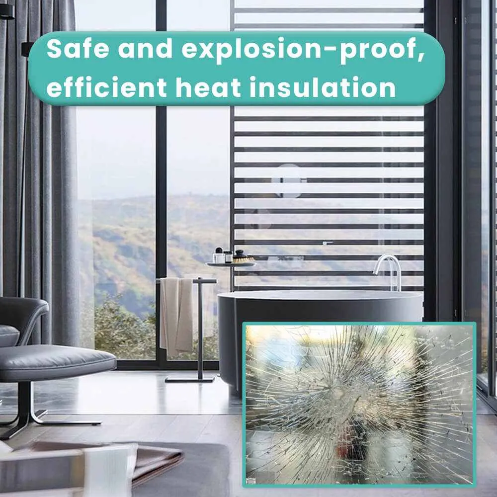 Safe and explosion-proof glass window with efficient heat insulation protected by Kaixin explosion-proof film