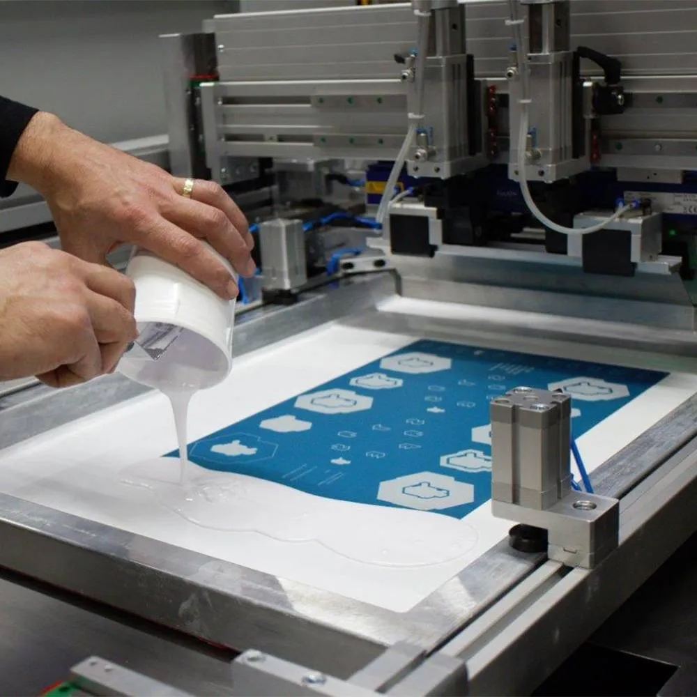 Screen printing process for glossy clear polished PC film
