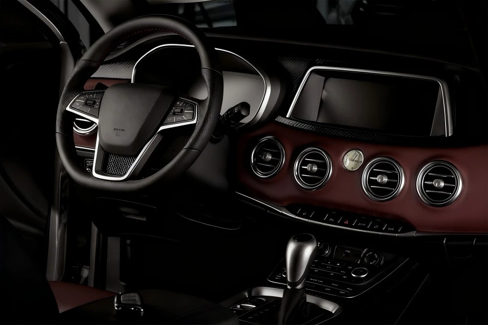 Polycarbonate film application for automotive interior display and dashboard panels