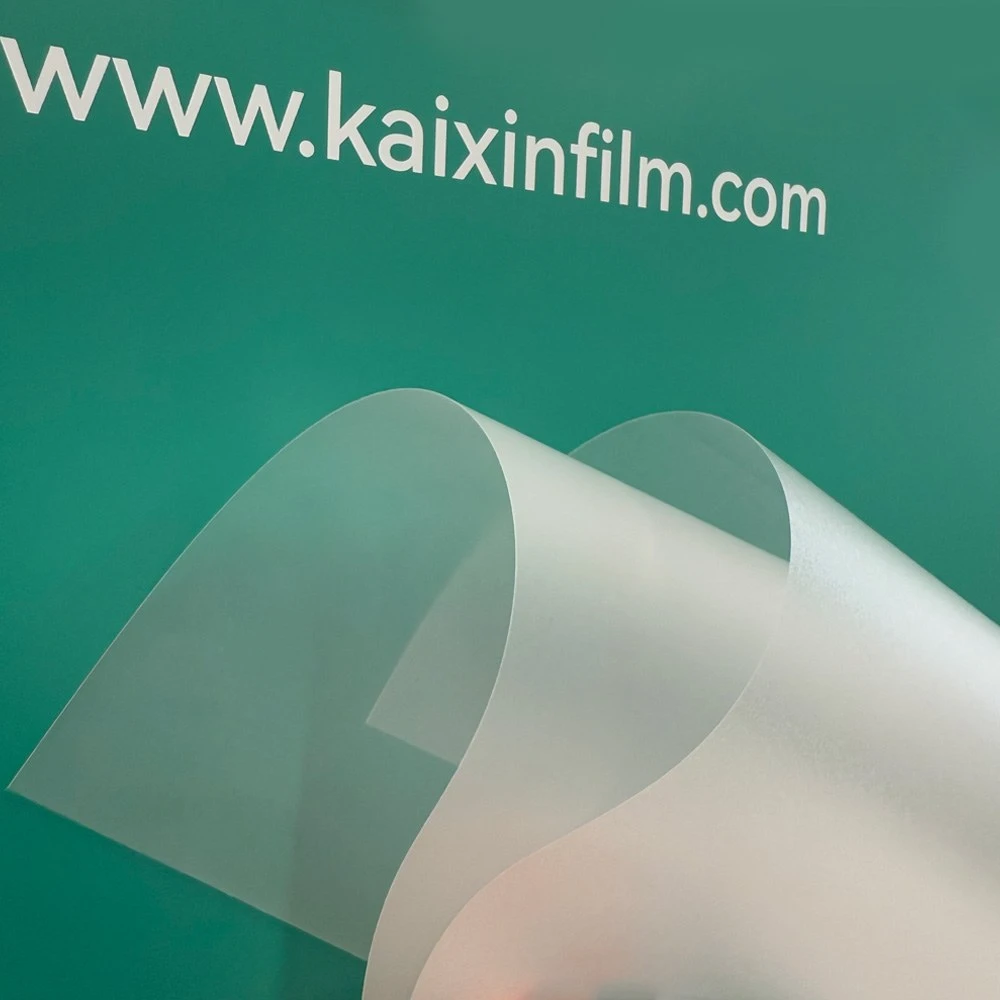 Semi-transparent textured matte polycarbonate film sheet