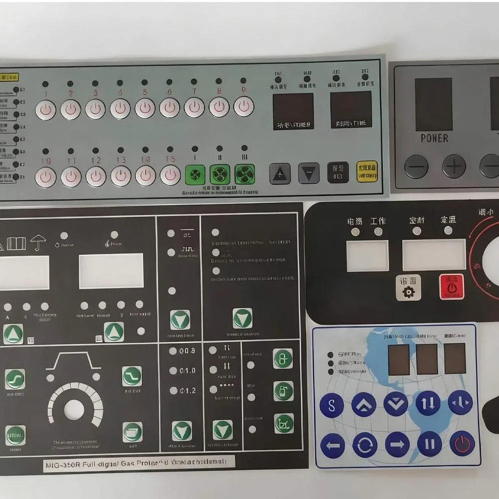 Textured PC films for screen-printed control panels